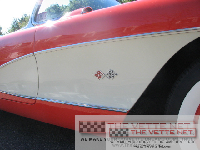 1957 Corvette Convertible Venetian red
