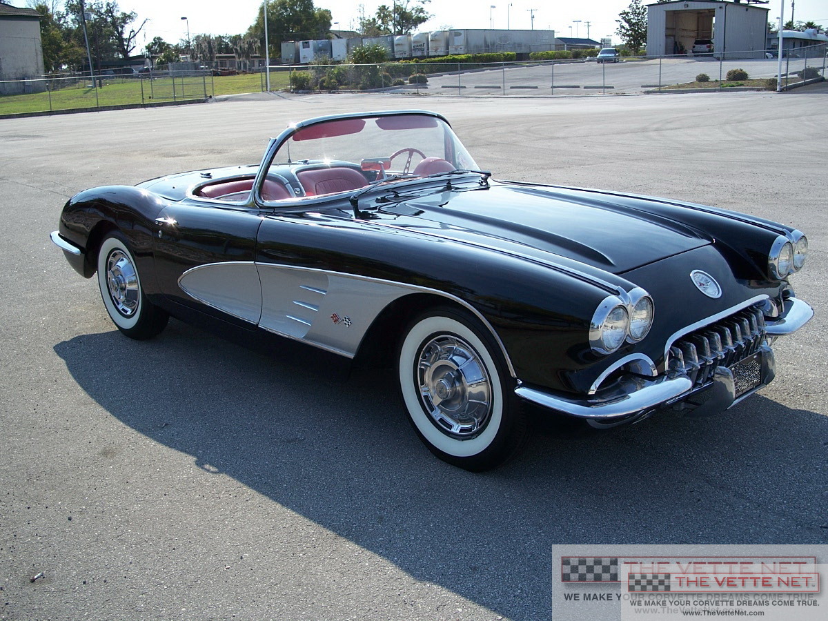 1960 Corvette Convertible Black with Silver Coves
