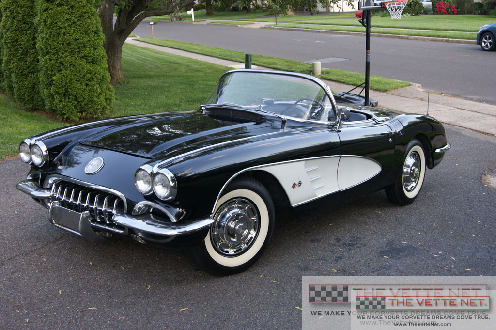 1960 Corvette Convertible Black with White Cove