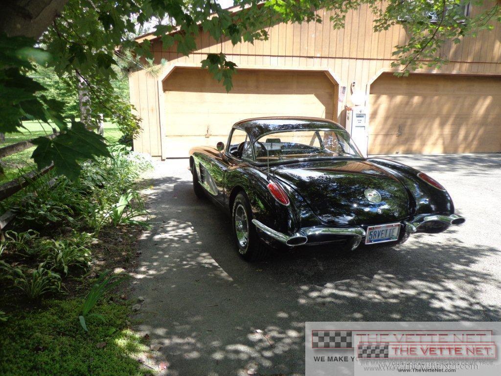 1958 Corvette Convertible Black with Silver Coves