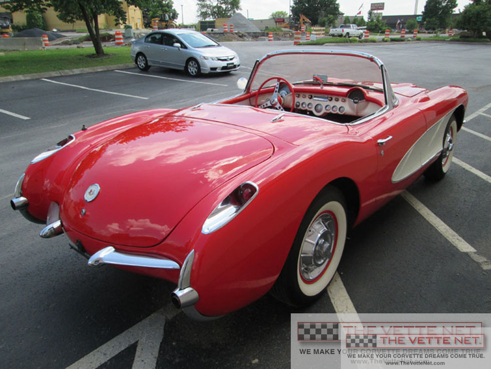 1956 Corvette Convertible Red/White