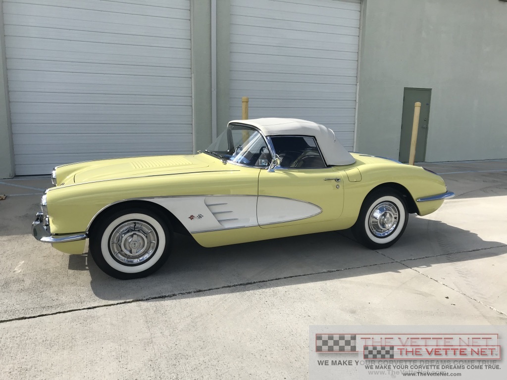 1958 Corvette Convertible Panama Yellow