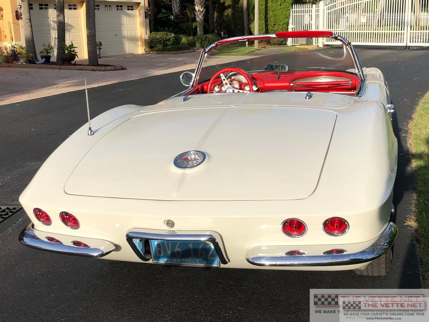 1961 Corvette Convertible White with Silver Coves