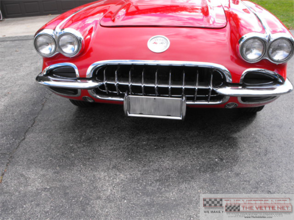 1959 Corvette Convertible Red with White Coves