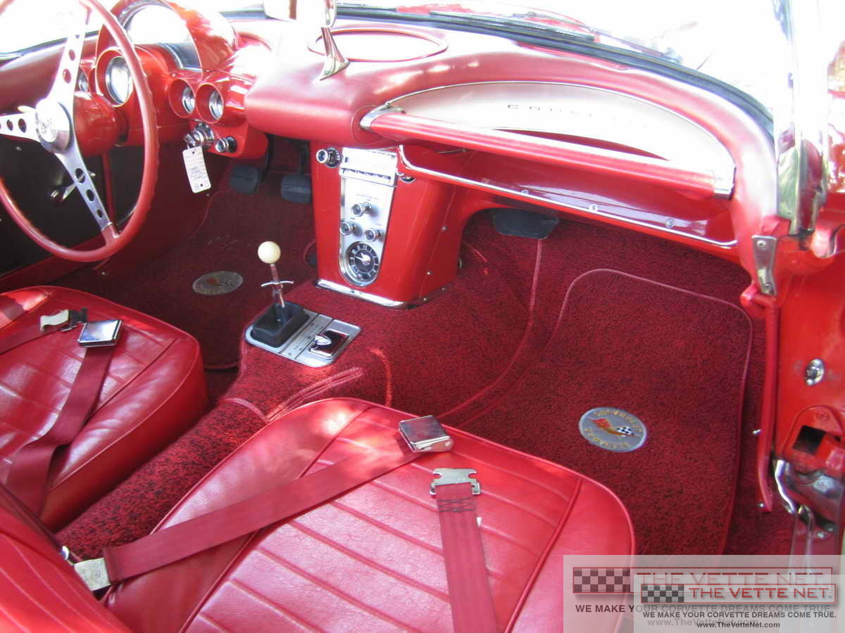 1959 Corvette Convertible Roman Red White Coves