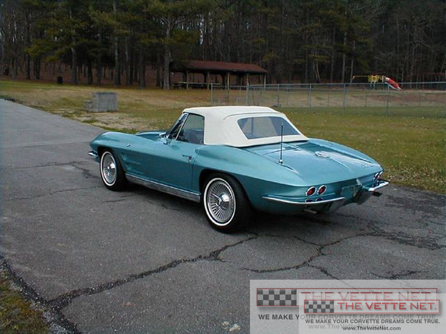 1963 Corvette Convertible Silver Blue