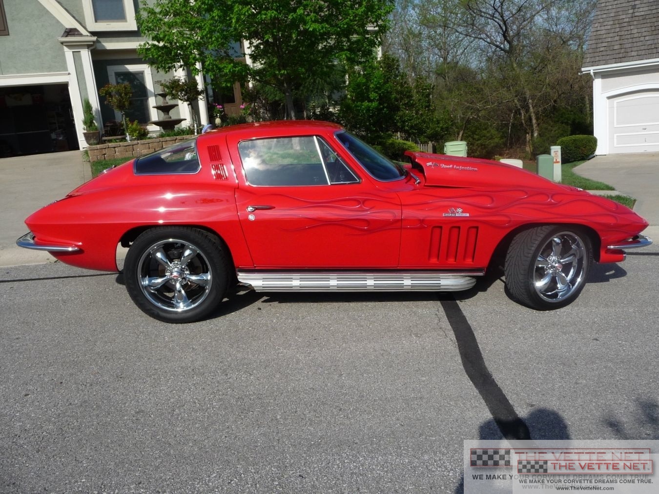 1965 Corvette Coupe Custom Red with Purple Ghost Flames