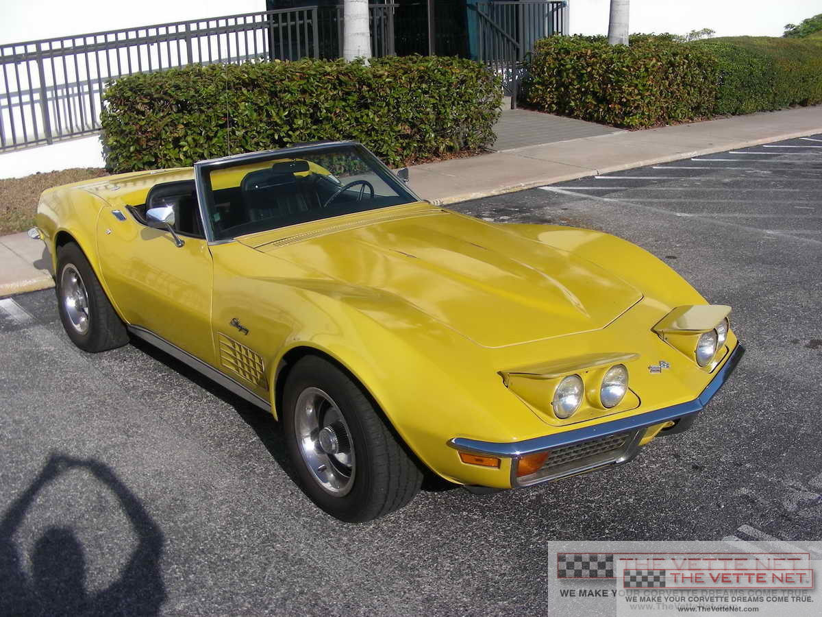 1972 Corvette Convertible Sunfire Yellow