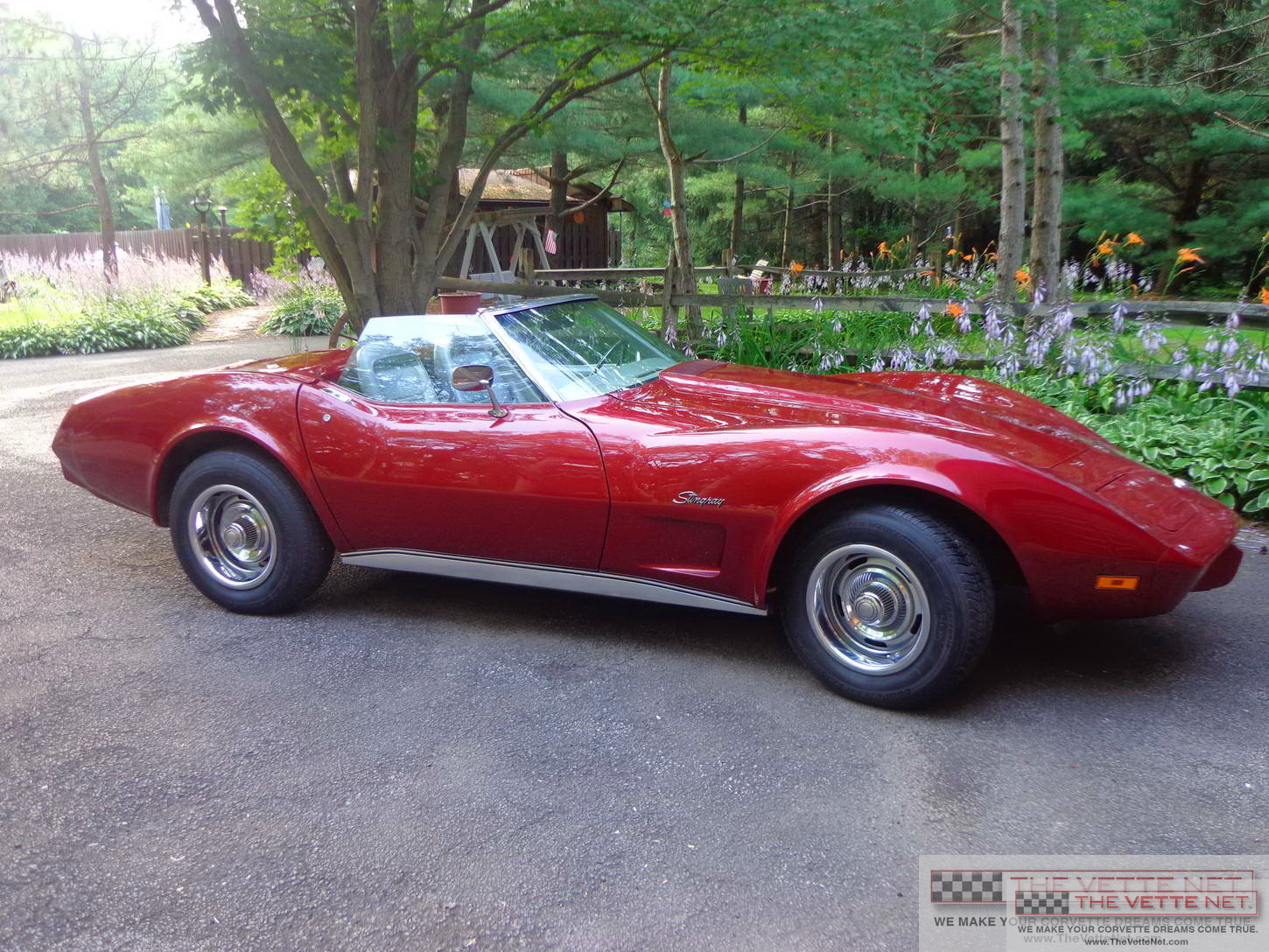 1975 Corvette Convertible Dark Red
