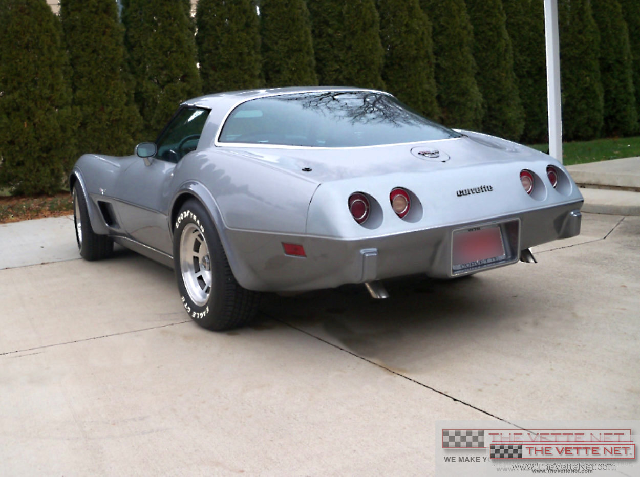 1978 Corvette T-Top Silver over darker silver bottom