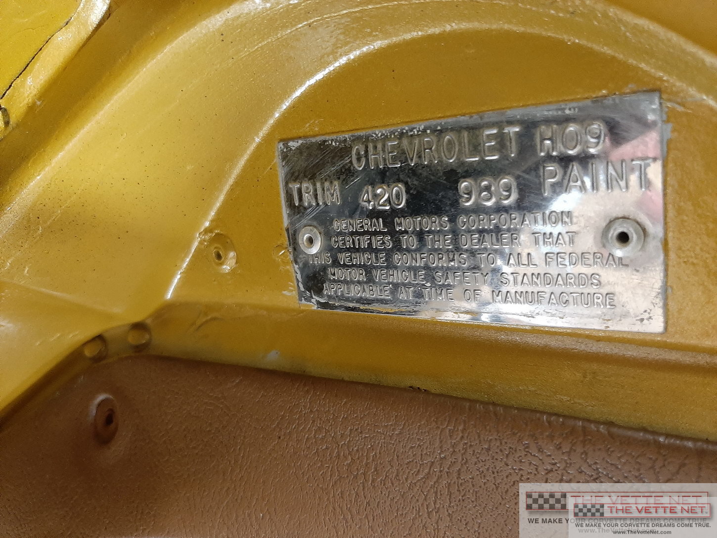 1971 Corvette T-Top Warbonnet Yellow
