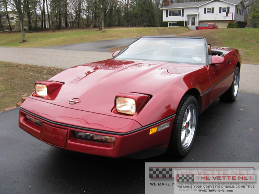 1989 Corvette Convertible Dark Red Metallic