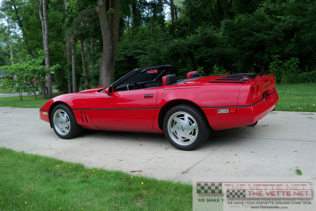 1989 Corvette Convertible Brite Red