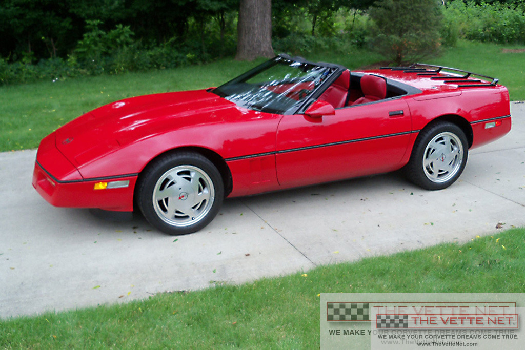 1989 Corvette Convertible Brite Red