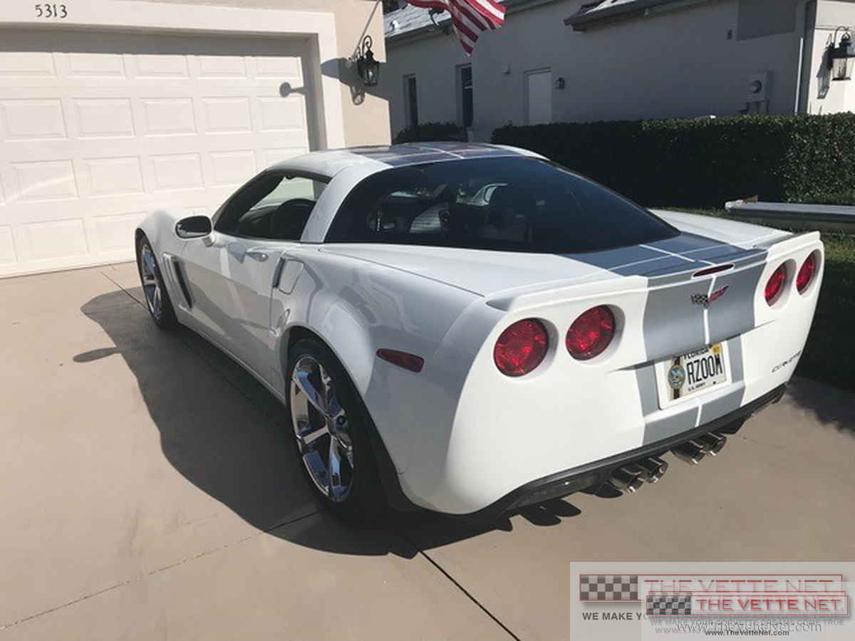 2013 Corvette Coupe White with Silver Stripes